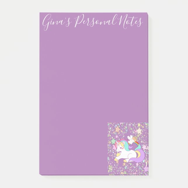 Post-it Notes Licorne Violet (Devant)