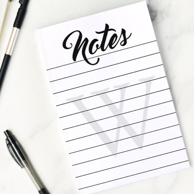 Post-it® Notes linéaires monogrammes (Créateur téléchargé)
