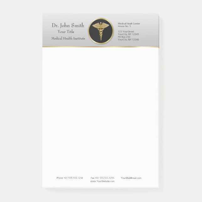 Post-it® Notes Médicales professionnelles de Courrier-it® (Devant)