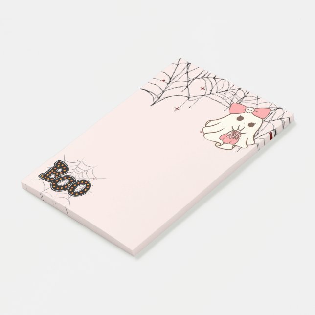 Post-it® Notes Mignonnes — Bloc-Notes Fantôme Sucré & Effra (Incliné)