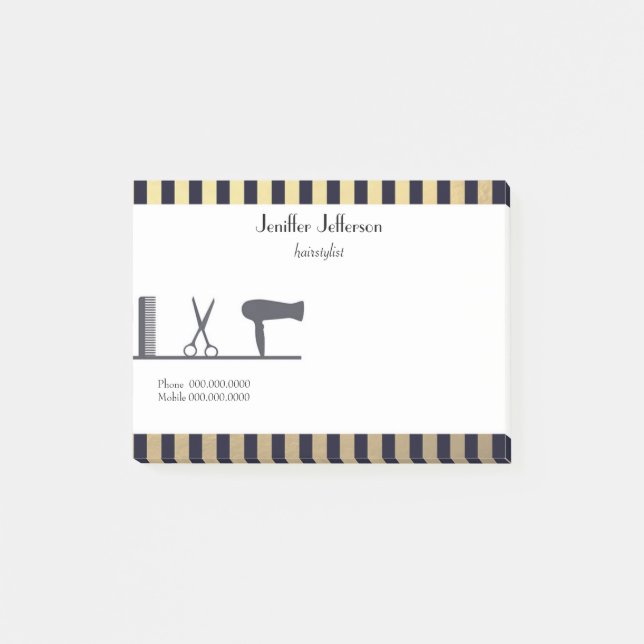 Post-it® Notes mignonnes de Courrier-it® de coiffeur (Devant)