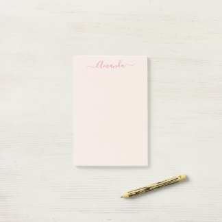 Post-it® Notes minimalistes roses tendres