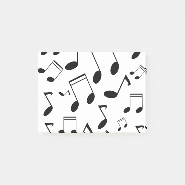 Post-it® Notes musicales noires (Devant)