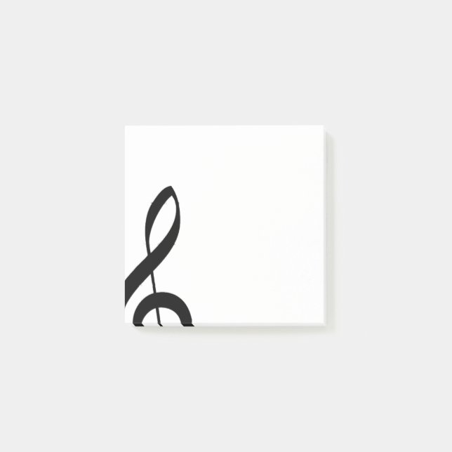 Post-it® Notes musicales post-it de Treble Clef (Devant)