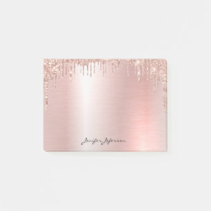 Post-it® Notes Nom Or Rose Pink