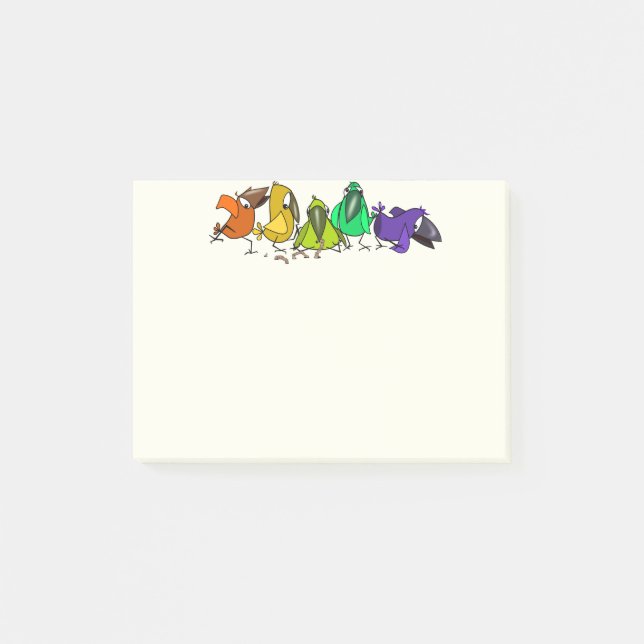 Post-it® Notes Oiseaux Drôles (Devant)
