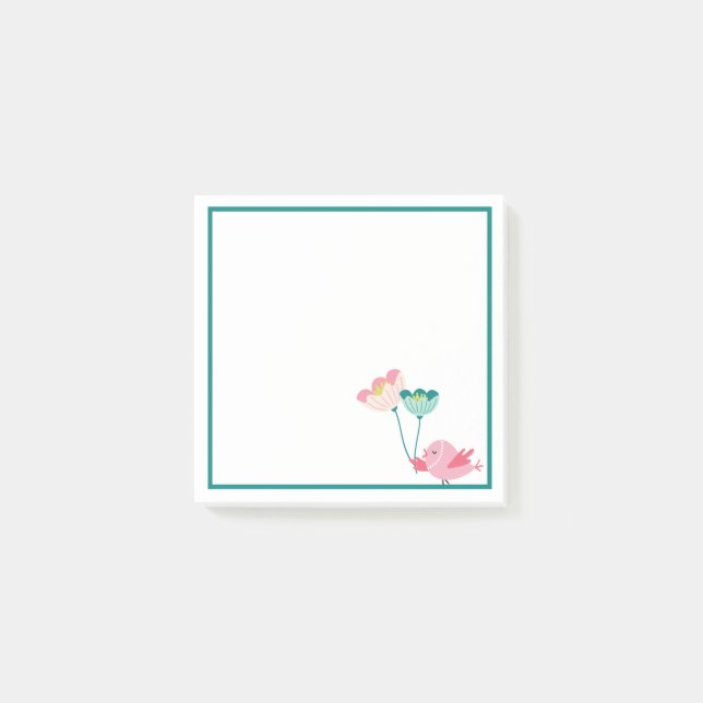 Post-It Notes Oiseaux et Fleurs (Devant)