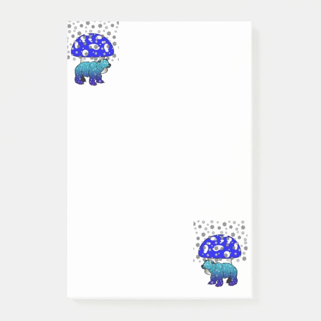 Post-it® Notes Ours Polaire Flocon de Neige (Devant)