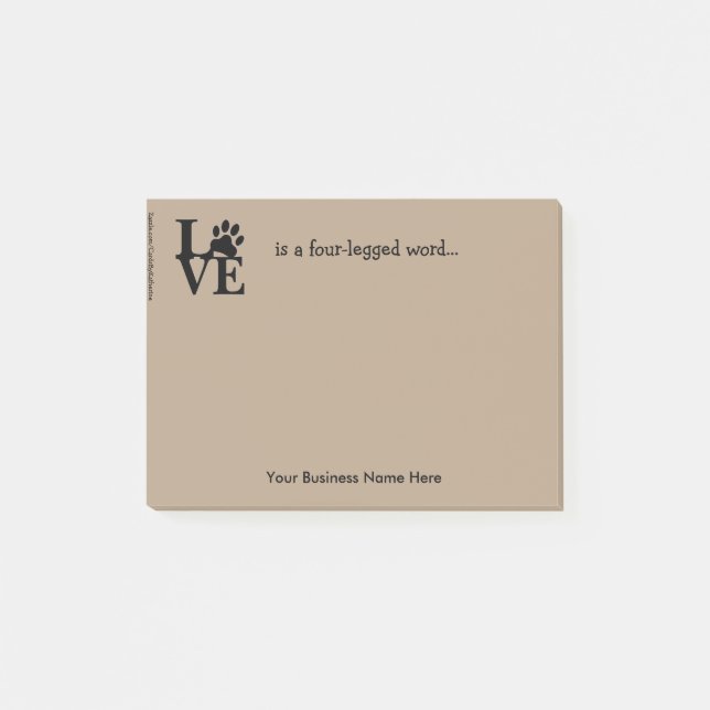 Post-It Notes-PawPrint- "Love is.." Post-it Notes (Front)