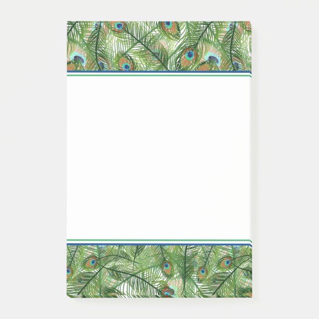 Post-it® Notes-Peacock Feathers Notes (Devant)