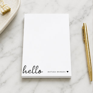 Post it Notes Personalized Hello Custom Name Pad