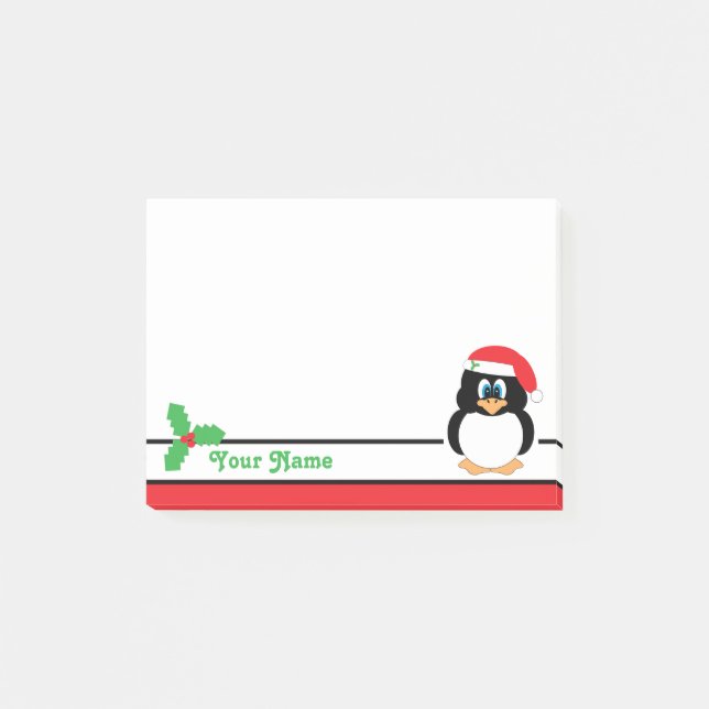 Post-it® Notes personnalisées de Courrier-it® de pingouin (Devant)