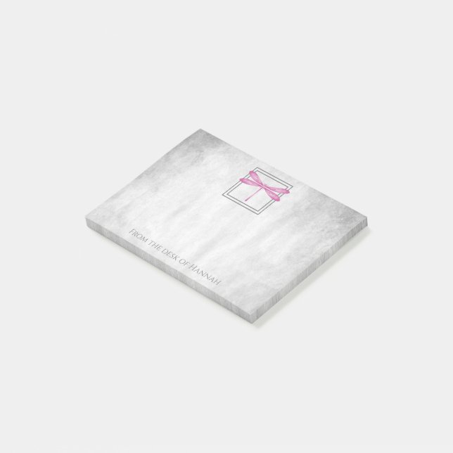 Post-it® Notes personnalisées de la libellule magenta (Incliné)