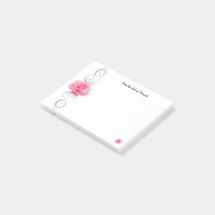 Post-it® Notes personnalisées de rose rose