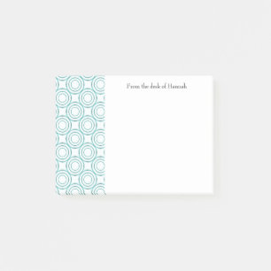 Post-it® Notes personnalisées du Motif Cercle Vintage turqu