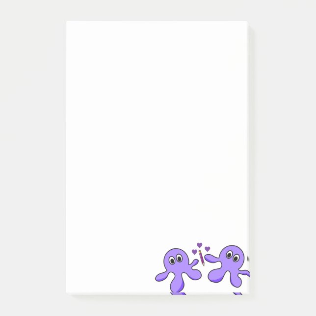Post-it Notes Pieuvre Violette (Devant)