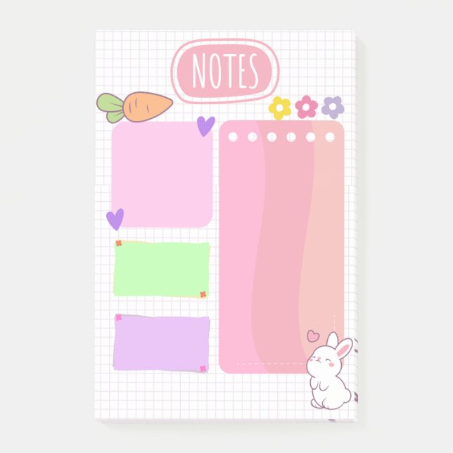 Post-it® Notes Pink Pastel Kawaii (Devant)