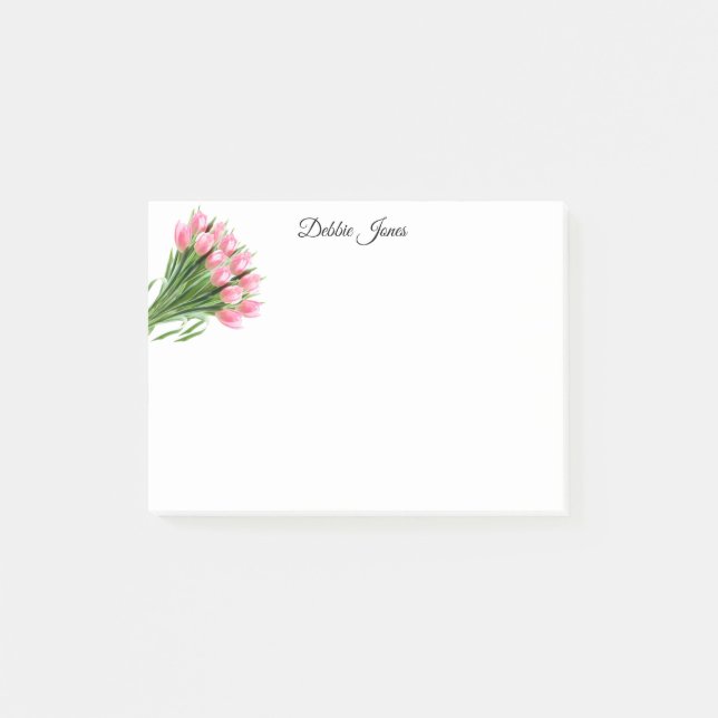 Post-it-Notes-Pink Tulips Post-it Notes (Front)