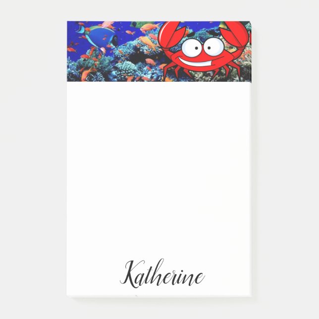 Post-it Notes Poisson Crabe (Devant)