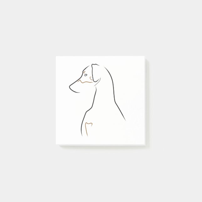 Post-it® Notes post-it - Art naturel de ligne de fond (Devant)