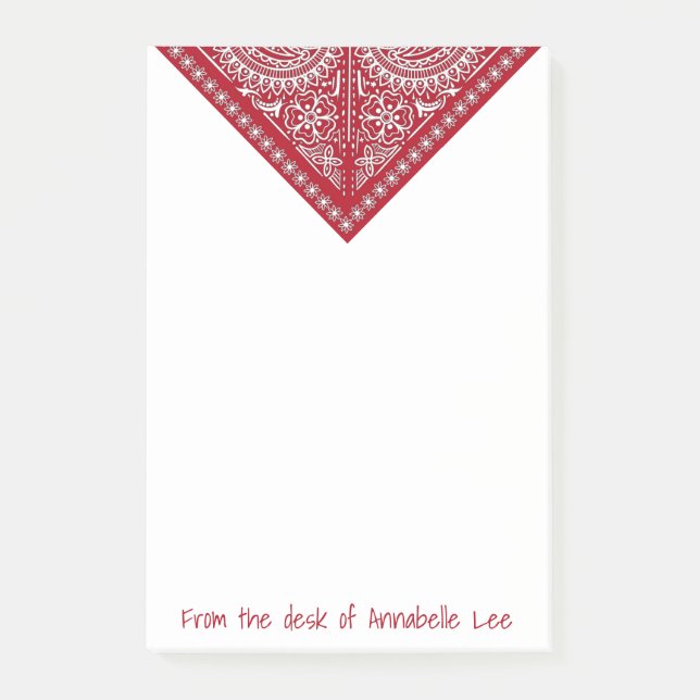 Post-it® Notes post-it Bandana rouge (Devant)