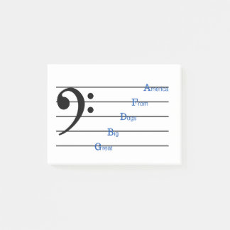 Post-it® Notes post-it de Clé de basse (rimes de ligne)