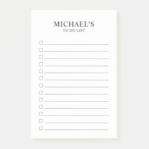 Post-it® Notes post-it de la liste des actions en noir et b