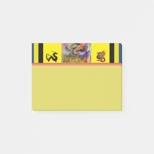 Post-it® Notes post-it de la tête de dragon (Devant)