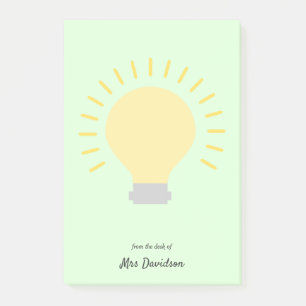 Post-it® Notes post-it de l'ampoule de l'enseignant