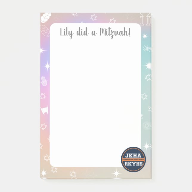 Post-it® Notes post-it de Mitzvot cosmique (Devant)