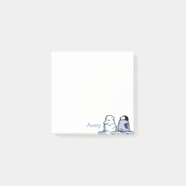 Post-it® Notes post-it de neige de poulet pingouin (Devant)