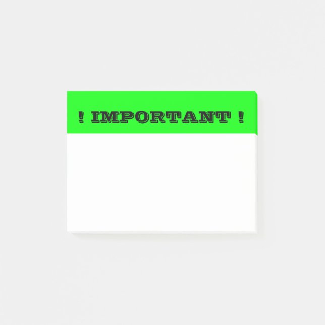 Post-it® Notes Post-it de néon attirant l'attention (Devant)
