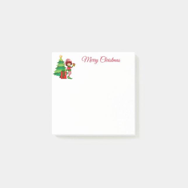 Post-it® Notes post-it des elfes de vacances (Devant)