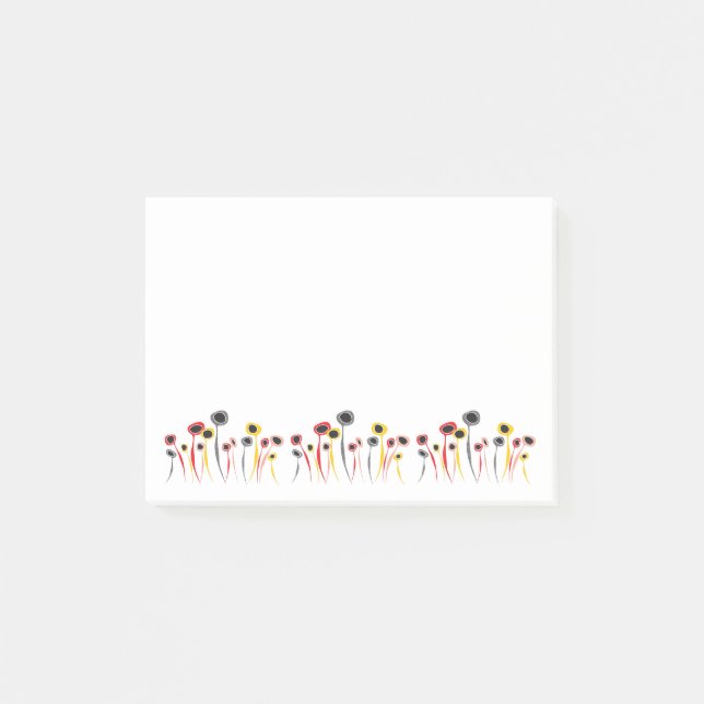 Post-it® Notes post-it des fleurs rétro (Devant)