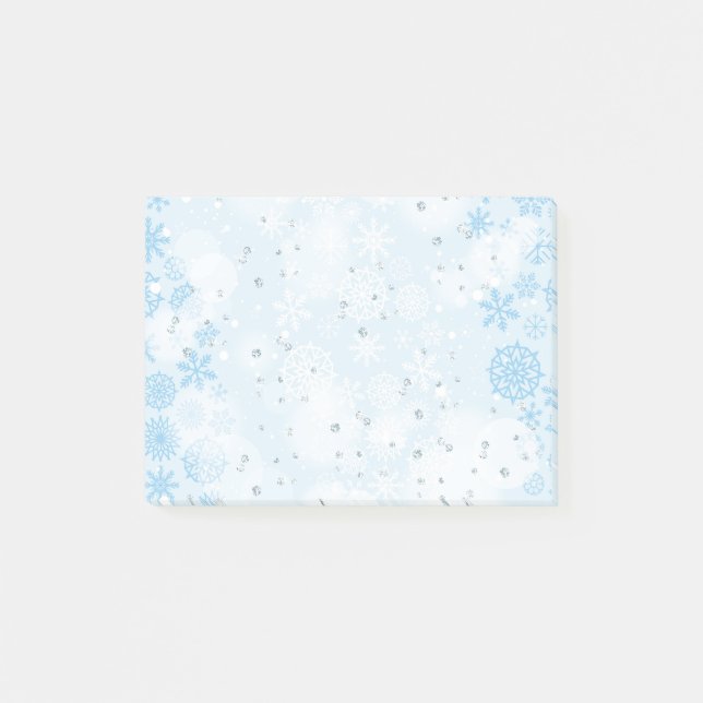 Post-it® Notes post-it des flocons de neige (Devant)
