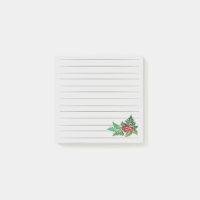 Notes post-it des fougères et des fleurs
