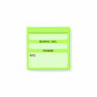 Notes post-it du mot de passe du site Web (en vert