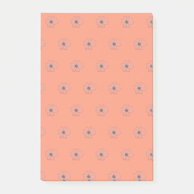 Post-it® Notes post-it du Motif de fleurs (Devant)