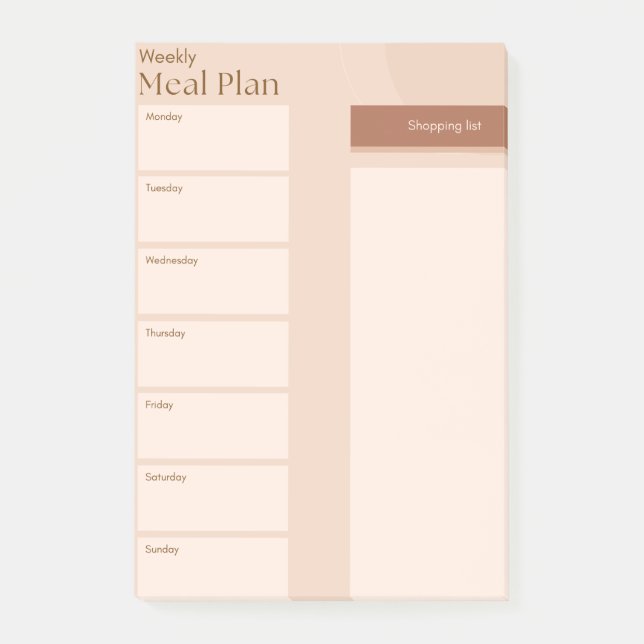 Post-it® Notes post-it du plan de repas (Devant)