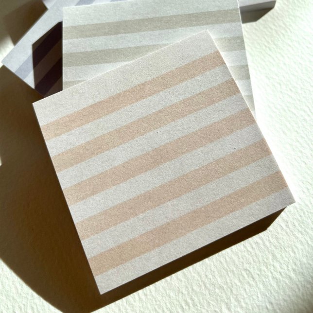 Post-it® Notes Post-it en bande pastel orange (Soft tone-on-tone stripes make a subtle statement.)