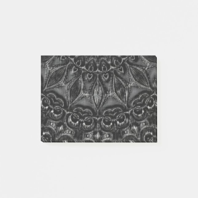 Post-it® Notes post-it Mandala au charbon (Devant)