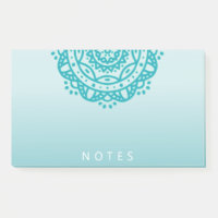 Notes post-it Mandala Ombre turquoise