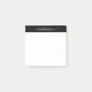 Post-it® Notes post-it minimalistes modernes en noir et bla