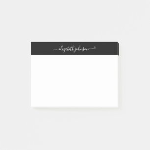 Post-it® Notes post-it minimalistes modernes en noir et bla