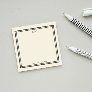 Post-it® Notes post-it monogrammes Eggshell & Grey