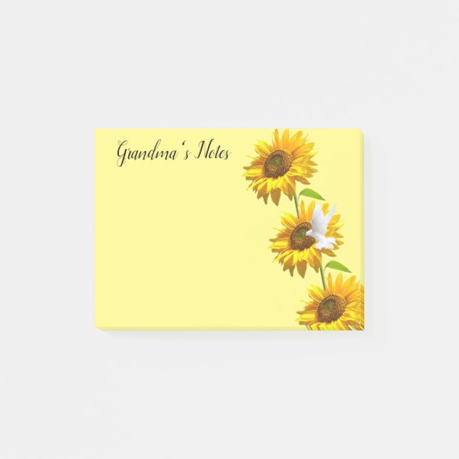 Post-it® Notes Post-it Notes, Tournesol Colombe Floral (Devant)