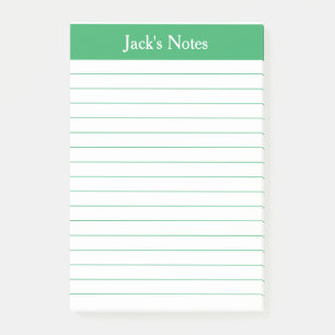Post-it® Notes post-it personnalisées à trait vert classiqu