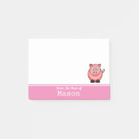 Notes post-it personnalisées Funny Fat Pink Pig