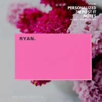 Notes post-it personnalisées minimalistes Hot Pink