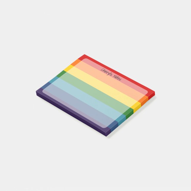 Post-it® Notes post-it personnalisées Rainbow Bars (Incliné)